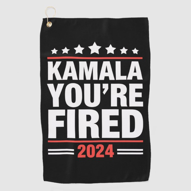 Serviette De Golf Kamala Vous êtes Virée Kamala Harris 2024 (Devant)
