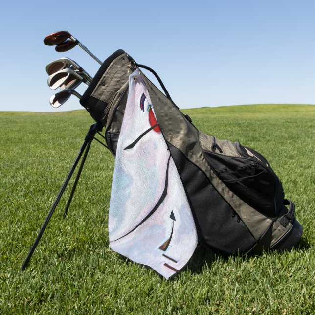 Serviette De Golf Kandinsky - Ligne angulaire (Vert)