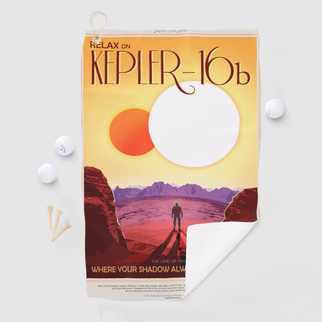 Serviette De Golf Kepler Space Voyage Destination Planète Aventure (En situation)