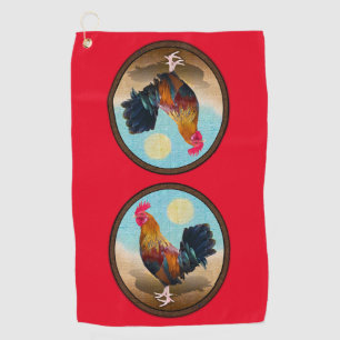Serviette De Golf Key West - Rooster tzigane Vintage ovale