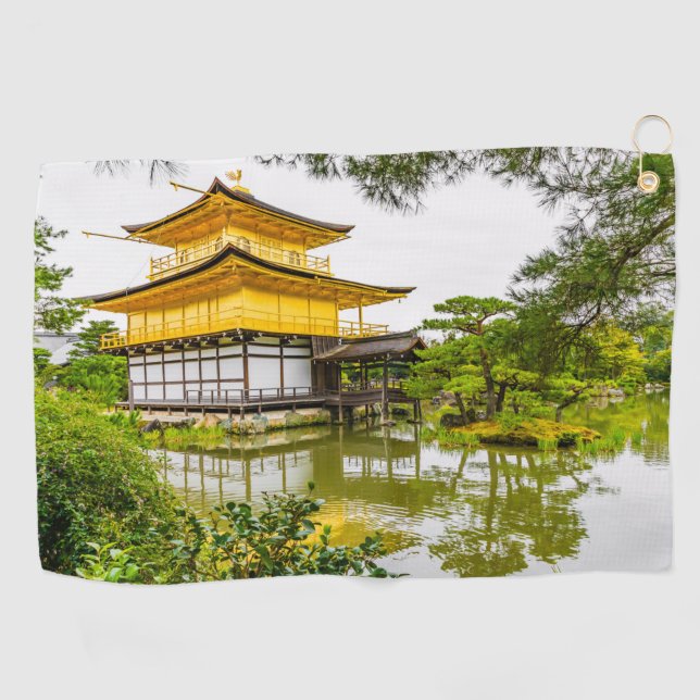 Serviette De Golf Kinkaku-ji, le pavillon d'or, Kyoto (Horizontal)
