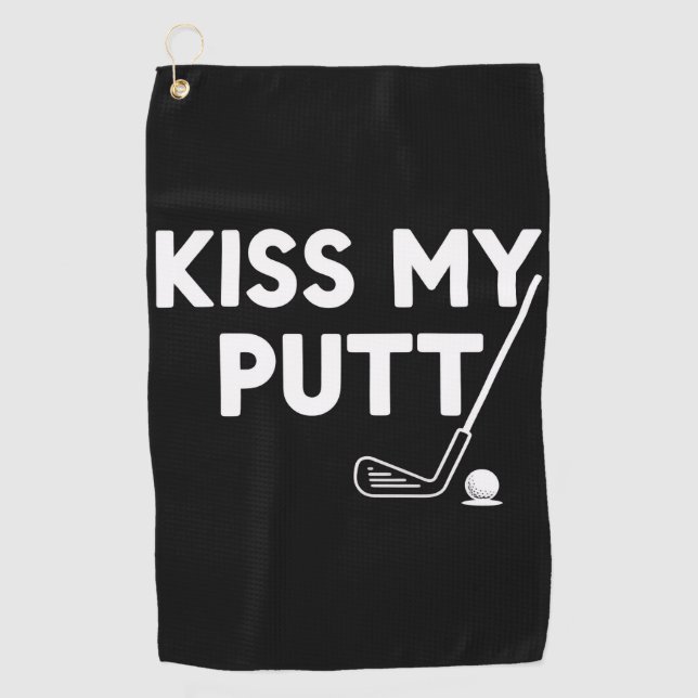 Serviette De Golf Kiss My Putt Golf Funny Jokes Sarcastic Golfer (Devant)
