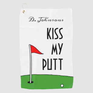 Serviette De Golf Kiss My Putt Golf Towel drôle cadeau de golf pers
