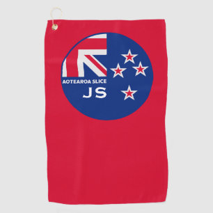 Serviette De Golf Kiwi néo-zélandais jouant au golf modifiable