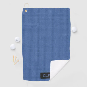Serviette De Golf Knit en laine bleue - Initiales personnalisées / B