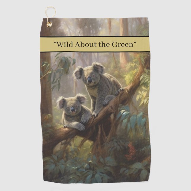 Serviette De Golf Koala Forest Dreams personnalisable (Devant)