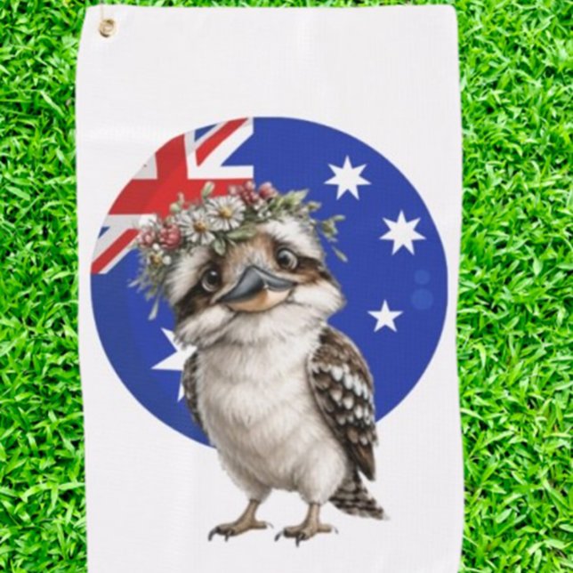 Serviette De Golf Kookaburra Un petit morceau d'Australie  (Bring a little piece of Australia to every round with the Kookaburra Golf Towel)