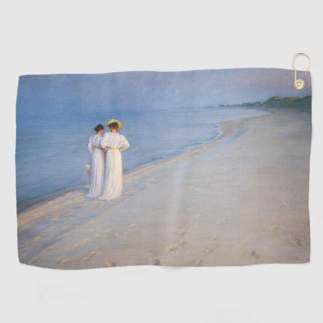 Serviette De Golf Kroyer - Soirée d'été sur Skagen Beach (Horizontal)