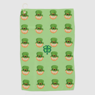 Serviette De Golf La chance des Leprechauns irlandais et shamrock