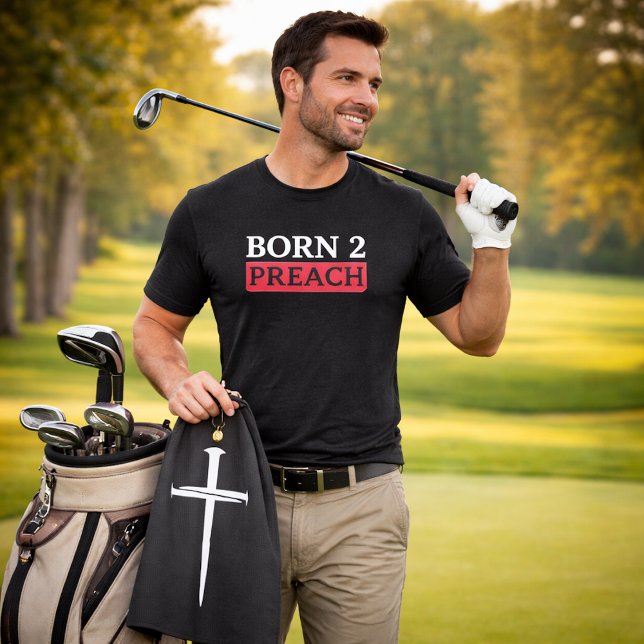 Serviette De Golf La Croix Chrétienne Trois Clous Blancs (Créateur téléchargé)