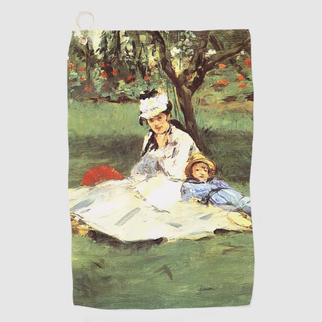 Serviette De Golf La famille Monet dans son jardin Edouard Manet (Devant)