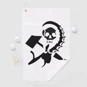Serviette De Golf La faucille russe et l'invasion maléfique du marte