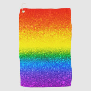 Serviette De Golf La fierté LGBT des Parties scintillant arc-en-cie