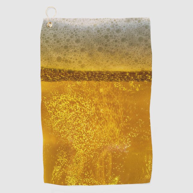 Serviette De Golf La Galaxie de la bière Festive est une étreinte cé (Devant)