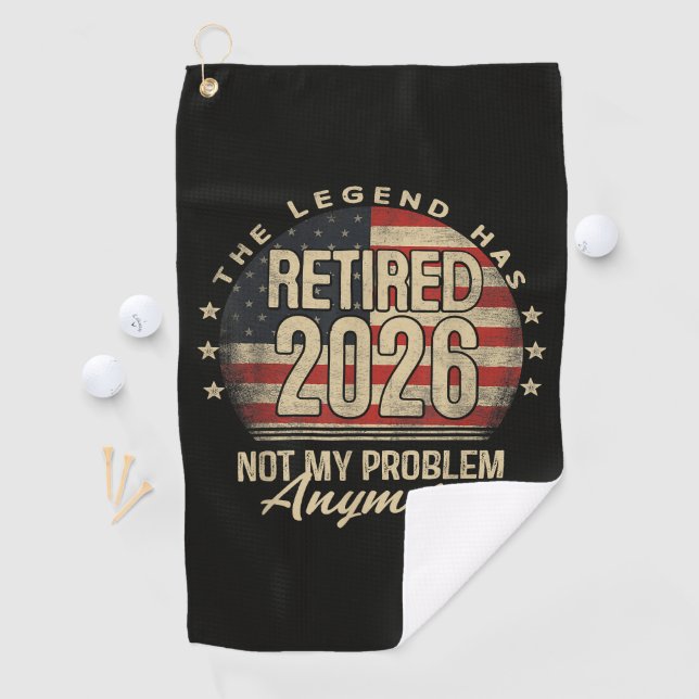 Serviette De Golf La légende a pris sa retraite 2026 drôle  (En situation)