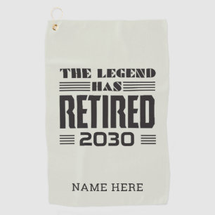 Serviette De Golf La Légende A Retraité La Retraite Personnalisée