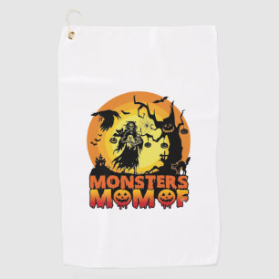 Serviette De Golf La maman des monstres Halloween Monstre Fantôme Sq