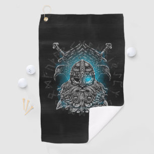 Serviette De Golf La mythologie le Valhöll de Viking de corbeaux