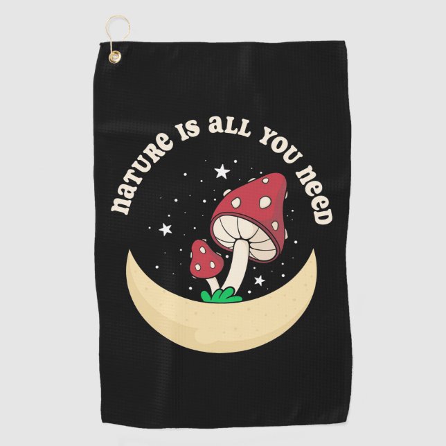 Serviette De Golf La Nature Des Champignons Est Tout Ce Dont Vous Av (Devant)