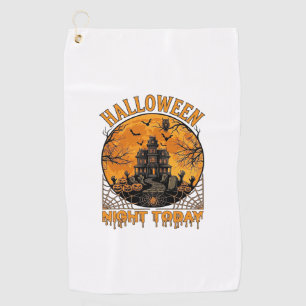Serviette De Golf La nuit d'Halloween aujourd'hui Manoir hanté Citro