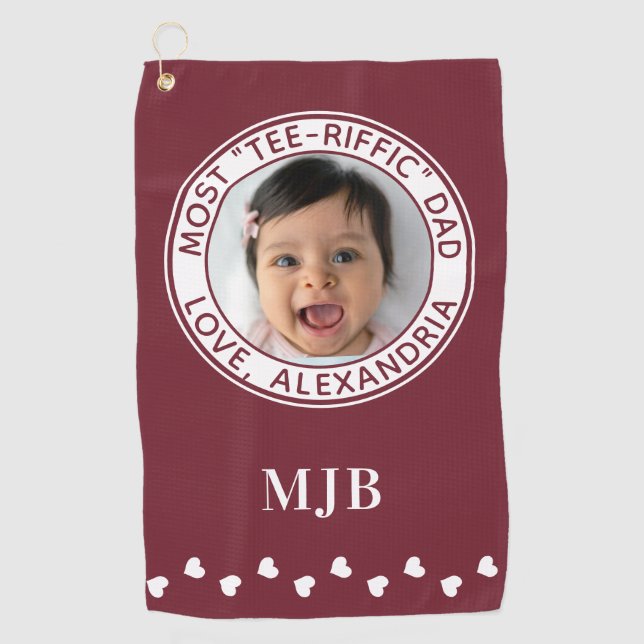 Serviette De Golf La plupart Tee Riffic DAD mignon Photo personnalis (Devant)