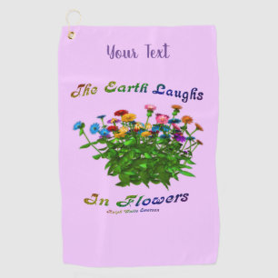 Serviette De Golf La Terre Rire En Fleurs Inspiration Personnalisée
