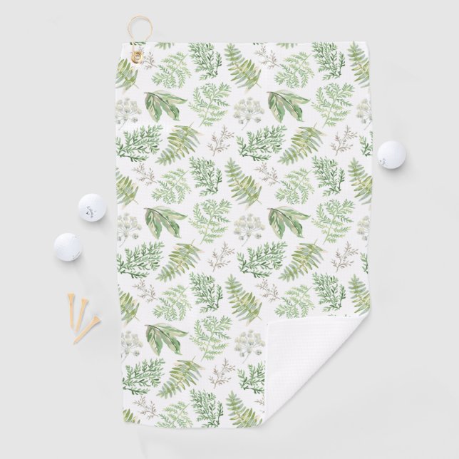 Serviette De Golf La verdure de forêt modèlent (En situation)