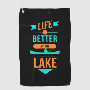 Serviette De Golf La Vie De Kayak Est Meilleure Au Lac