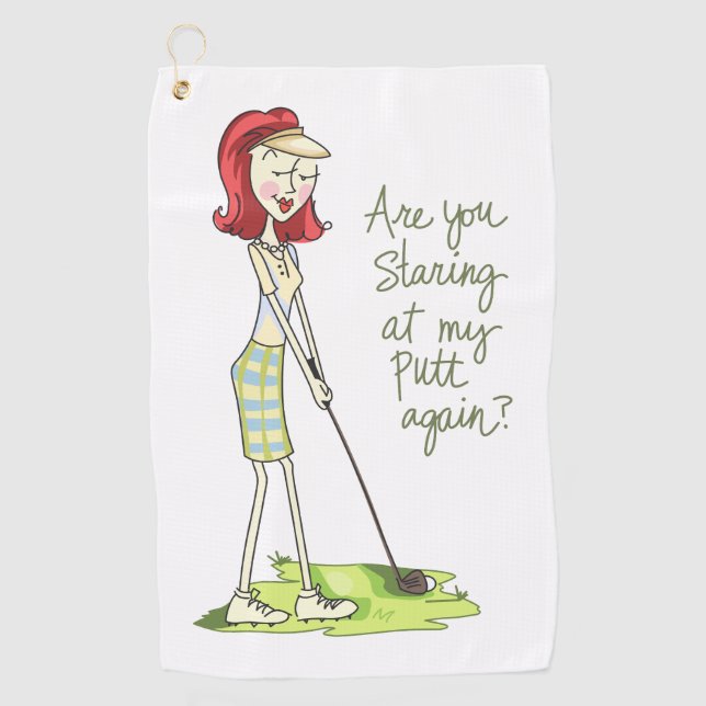 Serviette De Golf Lady Golfer (Devant)