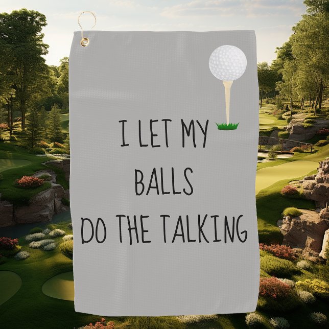 Serviette De Golf Laisser Balls Faire Parler Drôle (Créateur téléchargé)