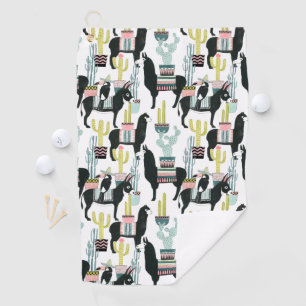 Serviette De Golf Laissez-nous taco au sujet de motif de lama et