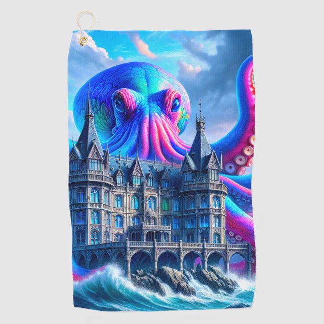 Serviette De Golf L'art octopique (Devant)