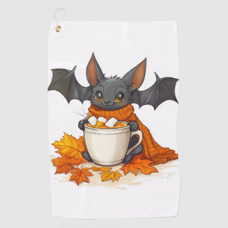Serviette De Golf Latte Citrouille Vampire