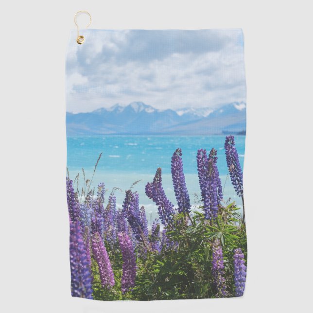Serviette De Golf lavande sur le lac (Devant)