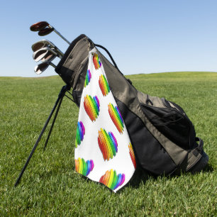 Serviette De Golf Le cœur sculptural tridimensionnel de SlipperyJoe