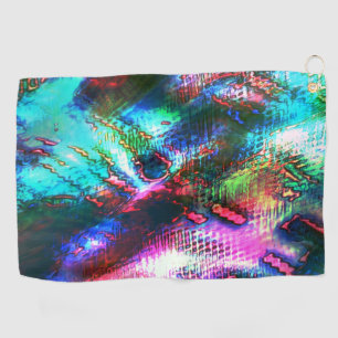 Serviette De Golf Le dernier recyclage d'image, la texture colorée v
