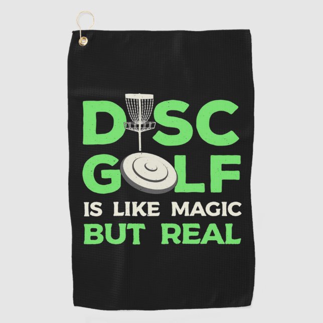 Serviette De Golf Le Disk Golf Est Comme Magique Mais Réel (Devant)