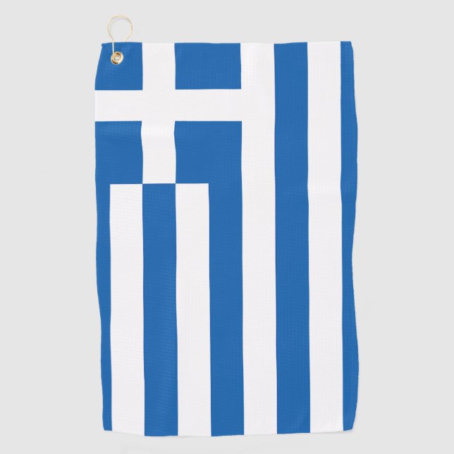 Serviette De Golf Le drapeau de la Grèce  (Devant)