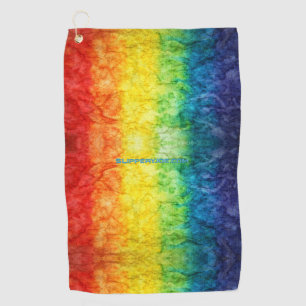 Serviette De Golf Le drapeau tie-dyé de SlipperyJoe arc-en-ciel pres