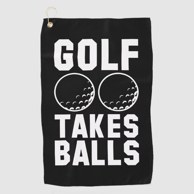 Serviette De Golf Le golf prend des balles (Devant)
