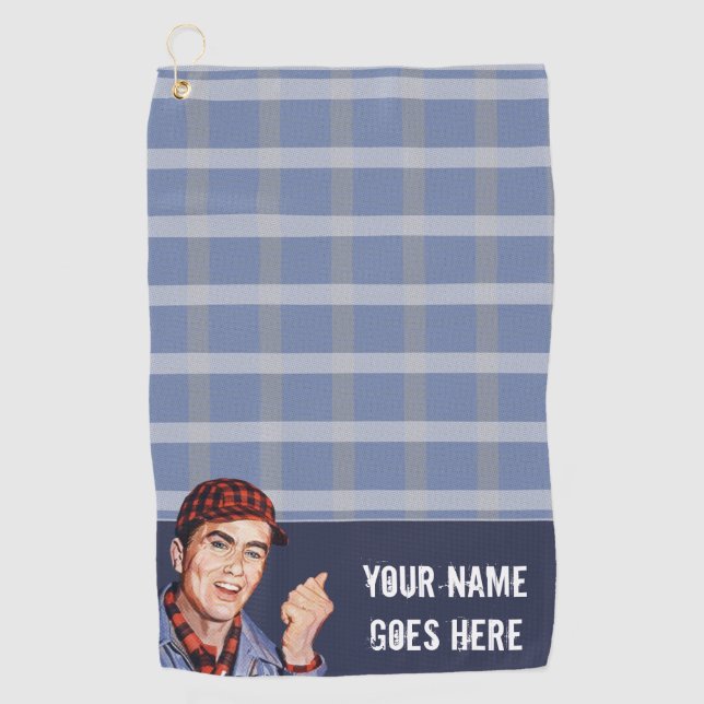 Serviette De Golf Le linge de lit Phil's Golf - plaid bleu (Devant)