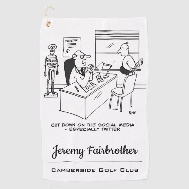 Serviette De Golf Le médecin dit au patient de rester à l'écart des  (Devant)