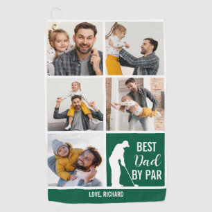 Serviette De Golf Le meilleur papa par photo Collage pour la fête de