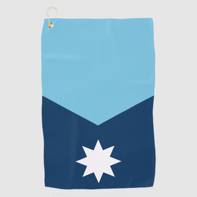 Serviette De Golf Le nouveau drapeau de l'État du Minnesota (redesig (Devant)