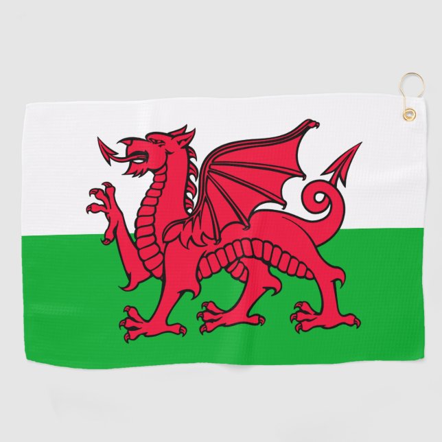 Serviette De Golf Le Pays de Galles (Horizontal)