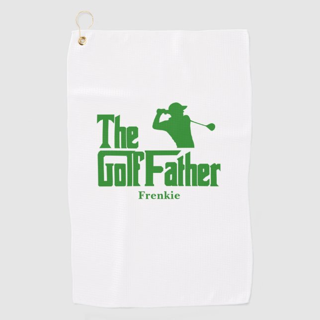 Serviette De Golf Le Père Du Golf Avec Le Nom Funny Golf Thème (Devant)