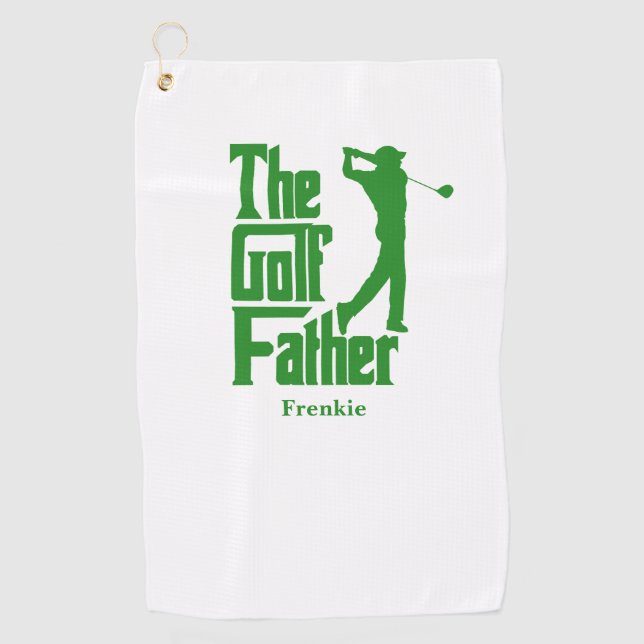 Serviette De Golf Le Père Du Golf Avec Le Nom Funny Golf Thème (Devant)