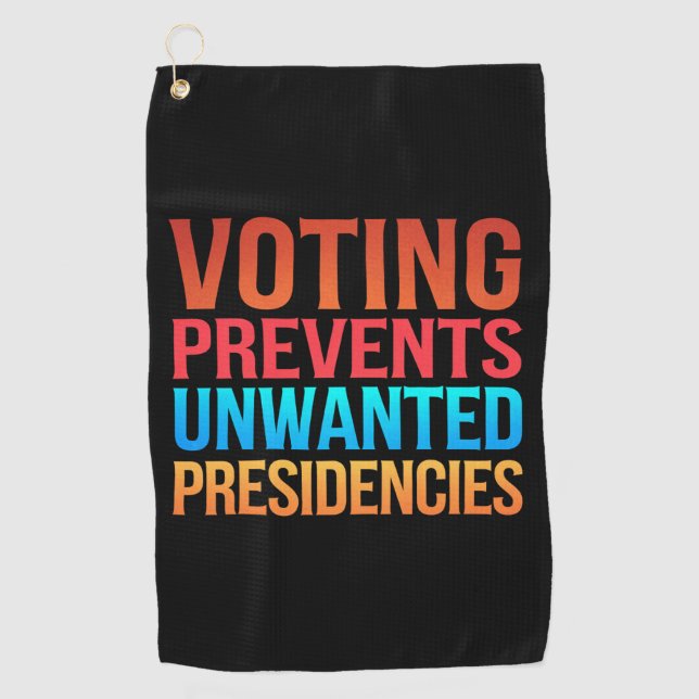 Serviette De Golf Le vote empêche l'élection de présidences indésira (Devant)