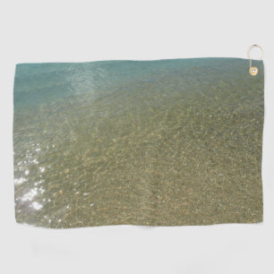 Serviette De Golf L'eau sur la plage I Photographie Abstraite de la