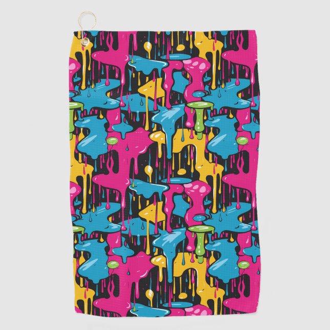 Serviette De Golf Lecteurs de peinture Abstraits colorés (1) (Devant)